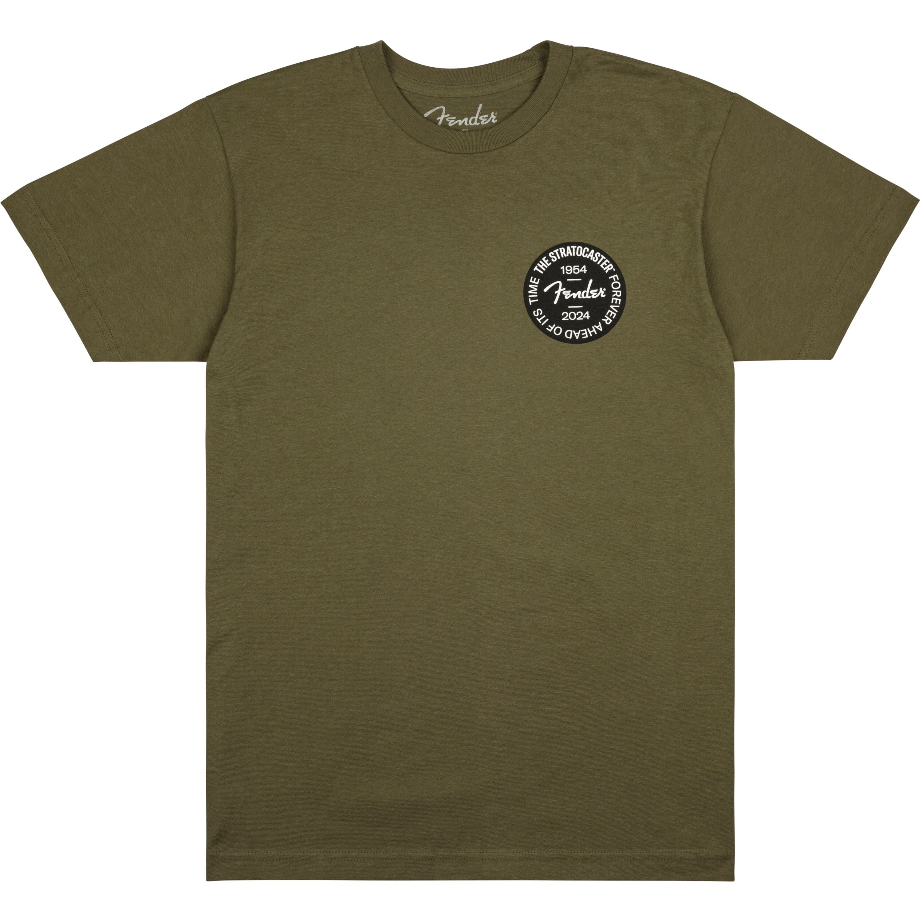 Fender Stratocaster 70th Anniversary Badge Tee olive XXL