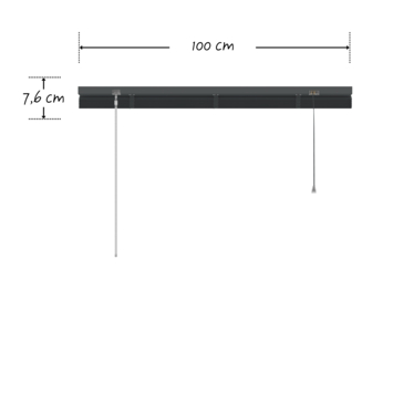 KARWEI aluminium jaloezie 25 mm antraciet (kleurnr. 226) 100x180 cm (bxh)