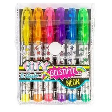 Trendhaus City&Style Mini-Gelstifte im 6er Etui, 2-fach sortiert