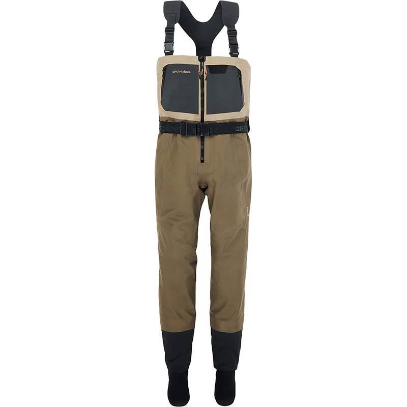 Waders Stocking Respirant Grundéns Boundary Zip Stockingfoot Wader Stone/Otter
