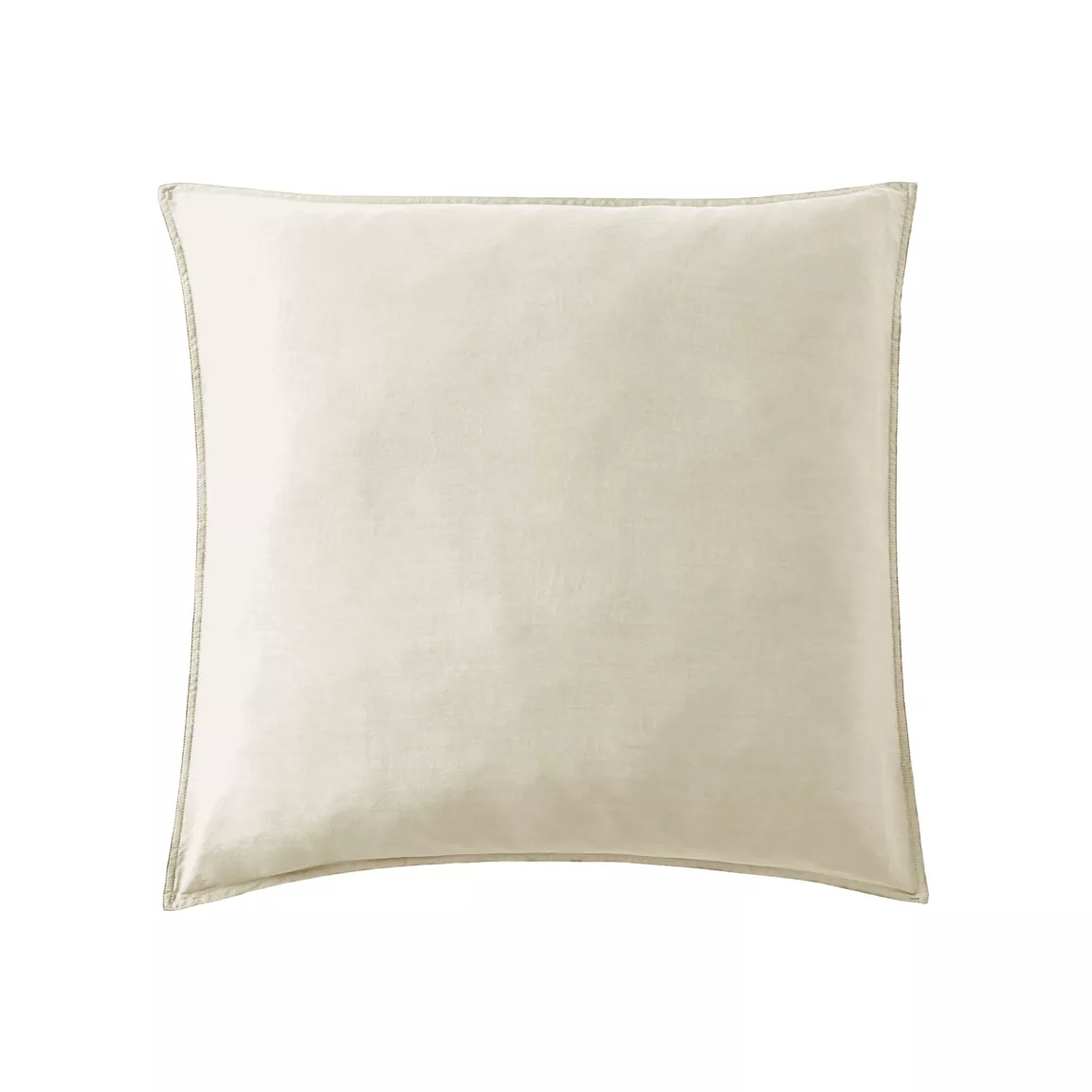 Taie d'oreiller carrée lyocell Tencel™ lavé (63 x 63 cm) Olivia Beige pampa