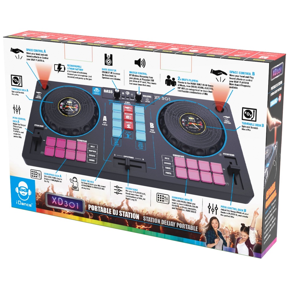 iDance XD-301 DJ-Station mit 2 Lautsprechern