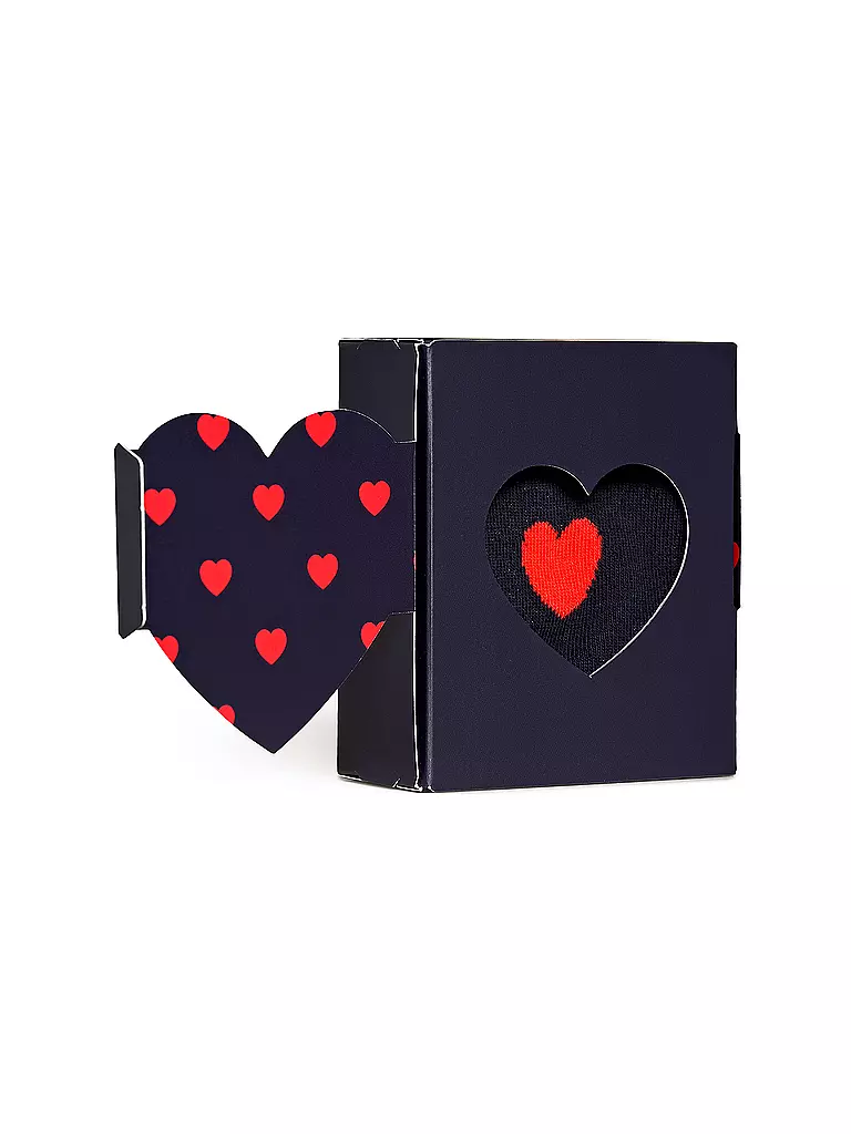 HAPPY SOCKS Herren Geschenkbox Socken HEART 41-46 navy dunkelblau