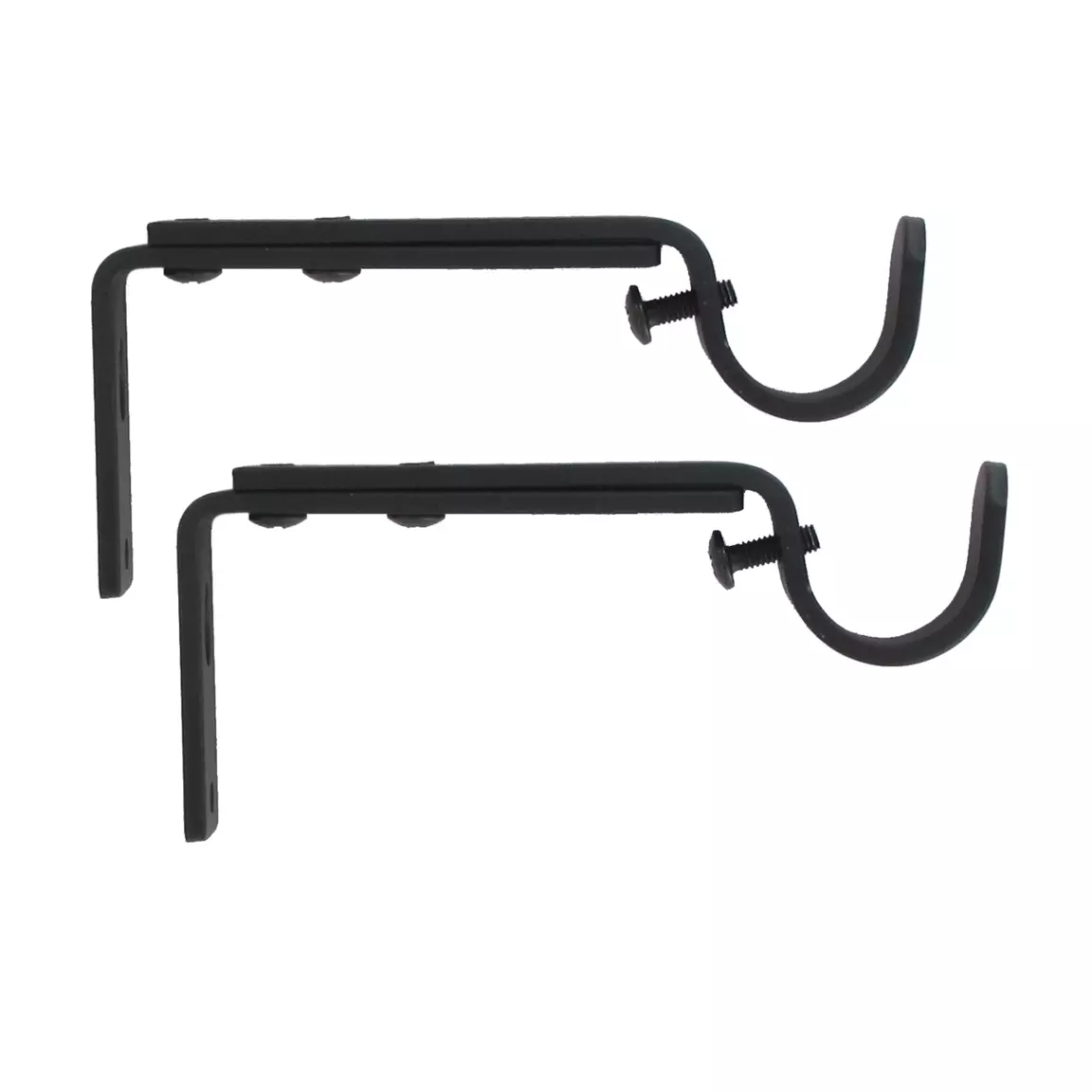 Lot de 2 supports tringles extensibles (L110 - L150 / D20 mm) Jim gouttière Noir mat