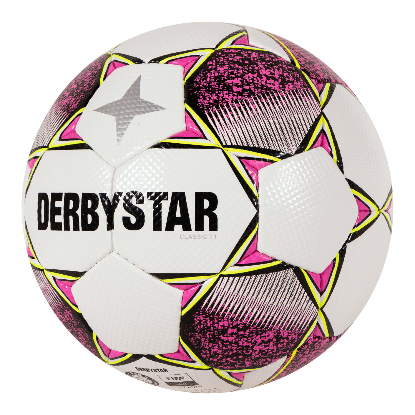 Derbystar Classic Energy TT II Voetbal 8 x 1 Vlakken Maat 5 Wit Roze Geel