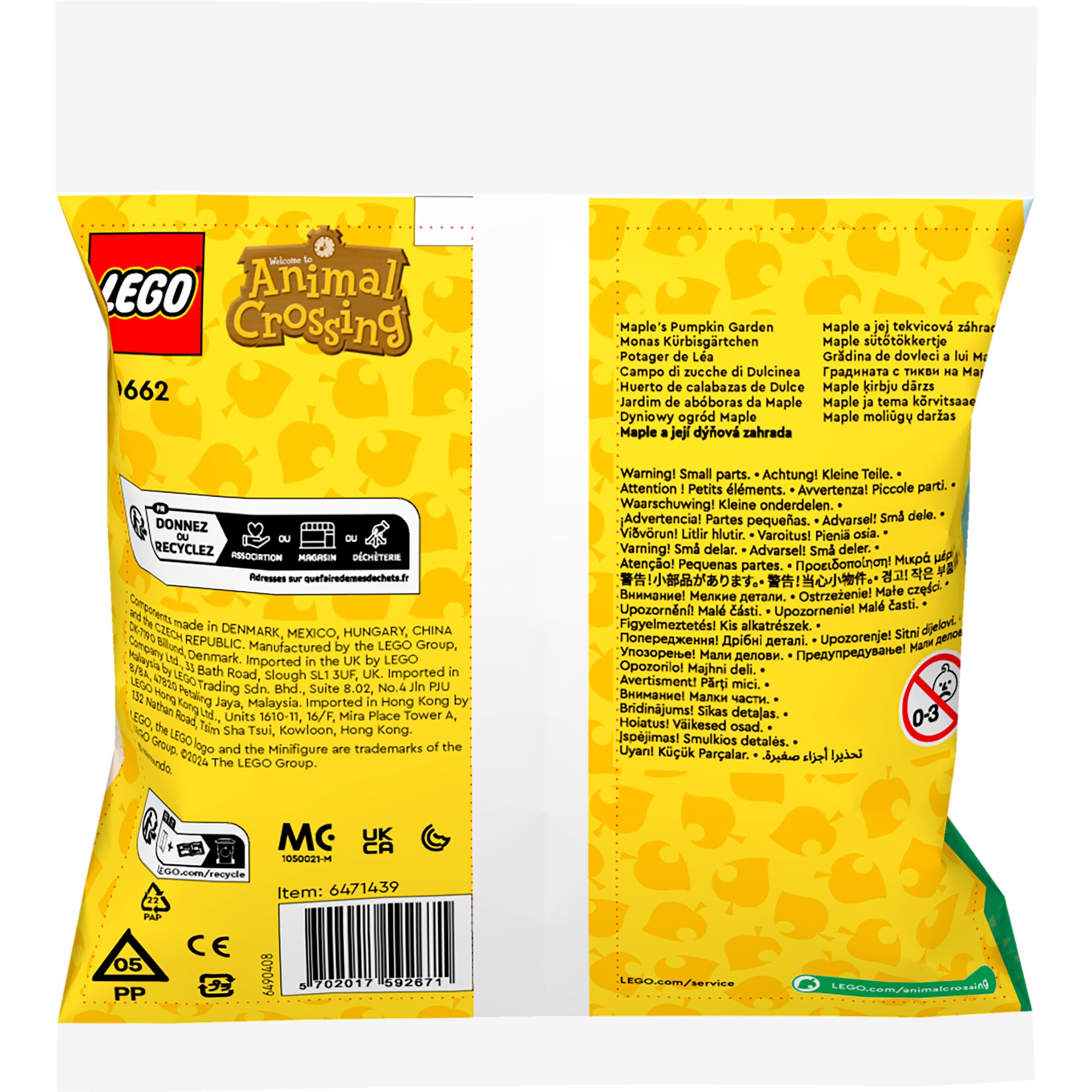 LEGO Konstruktionsspielzeug Animal Crossing Monas Kürbisgärtchen