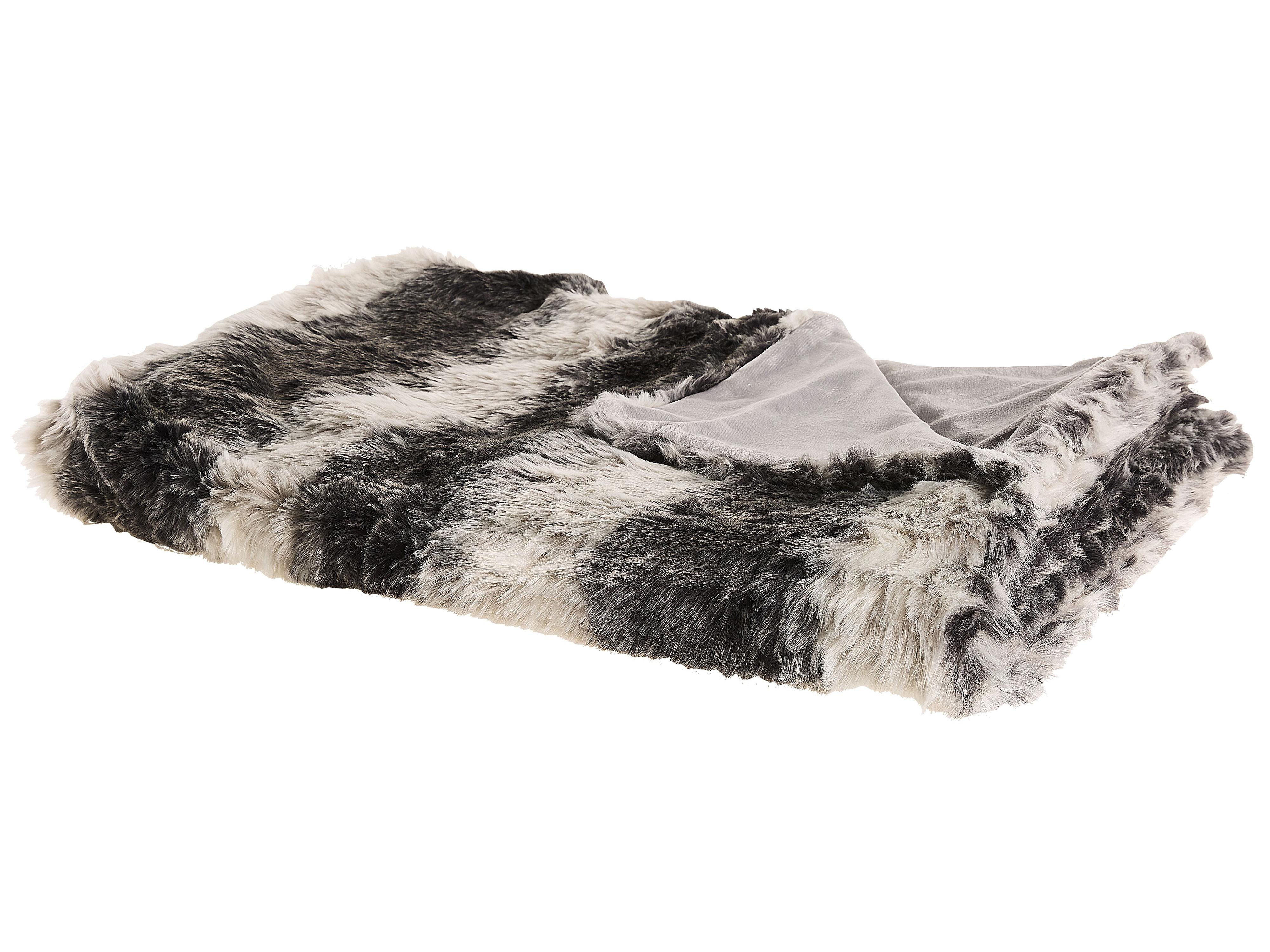 Plaid TAZA Stof 180 x 220 cm Grijs