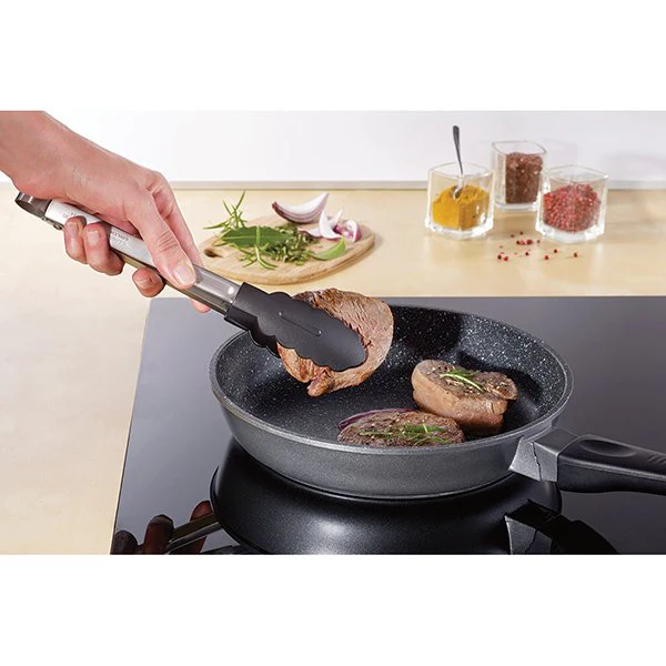 Pince de cuisine verrouillable anti-adhésive nylon 30,5 cm