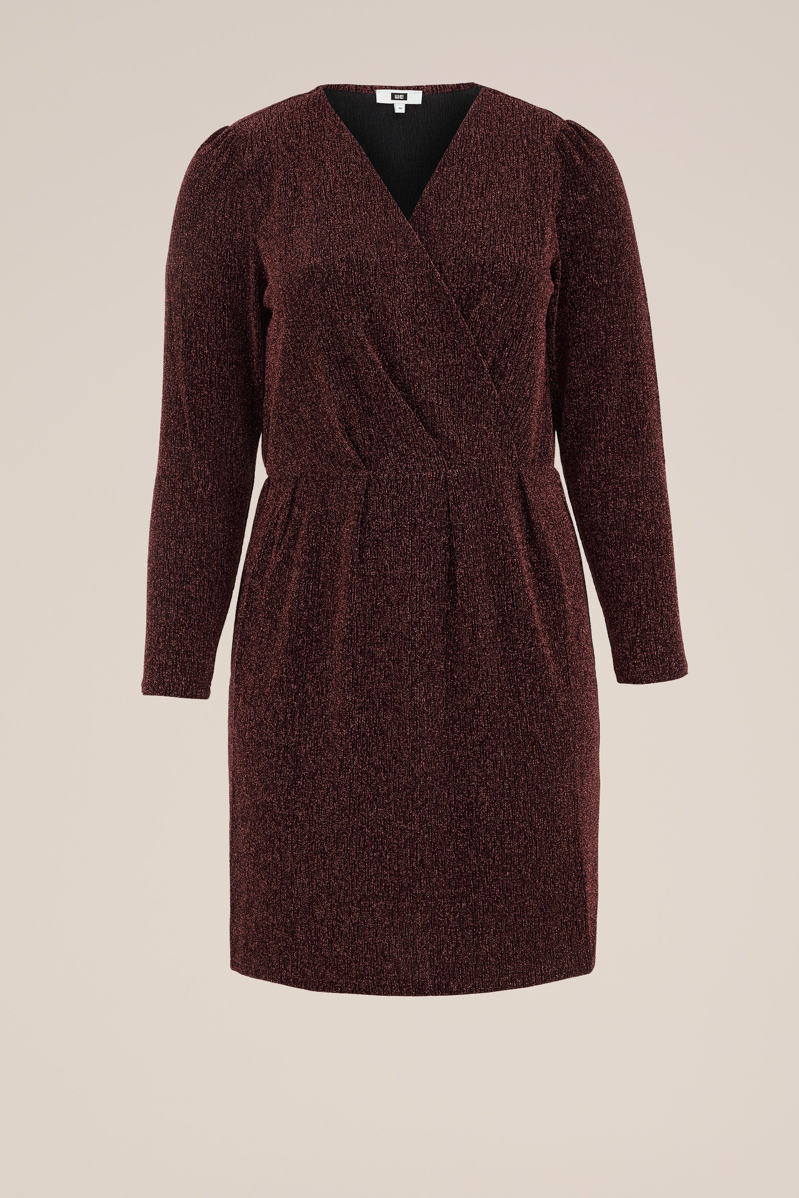 jurk met glittergaren - Curve WE Fashion Rood