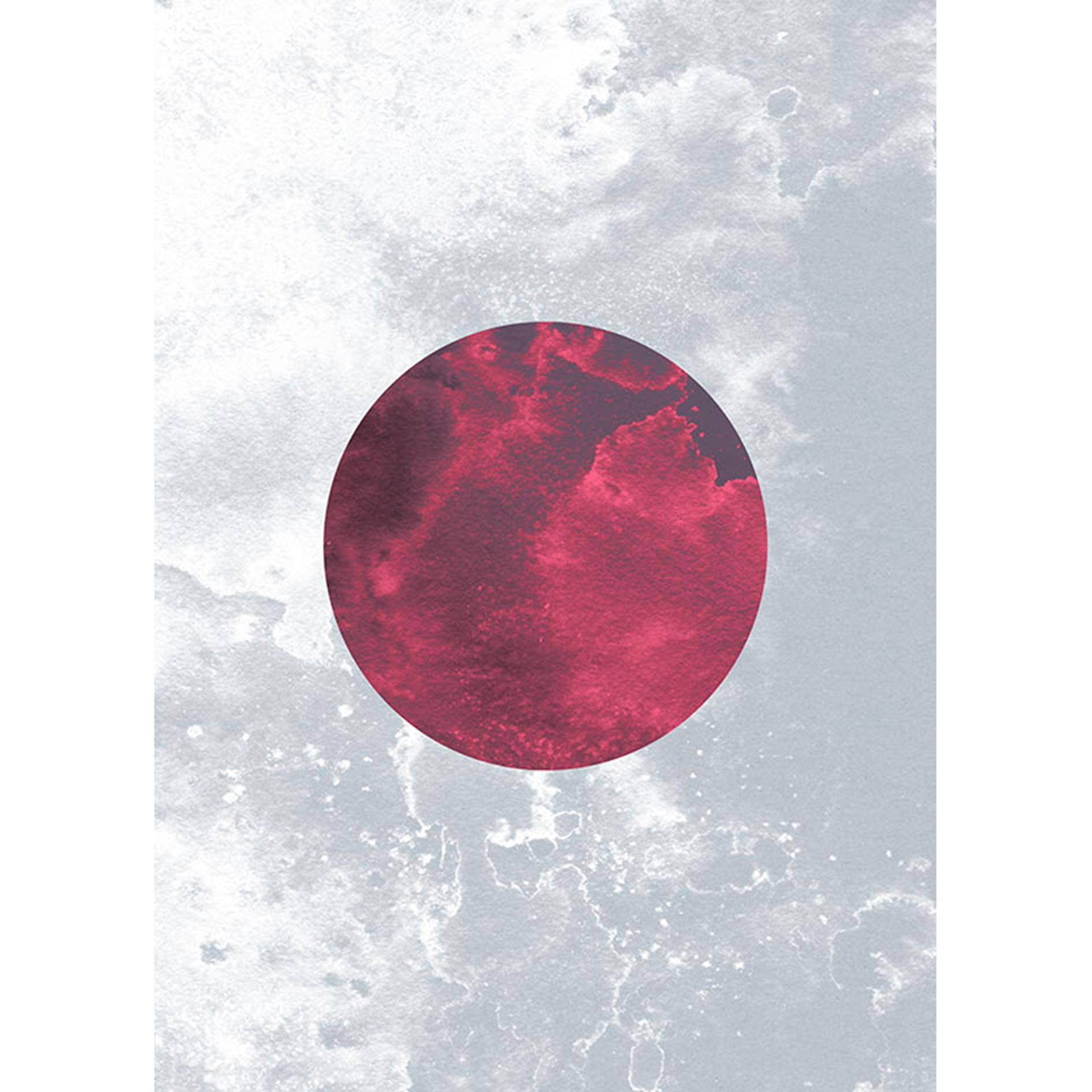 Wandbild SOLUM IGNIS - rot-weiß - 50x70 cm