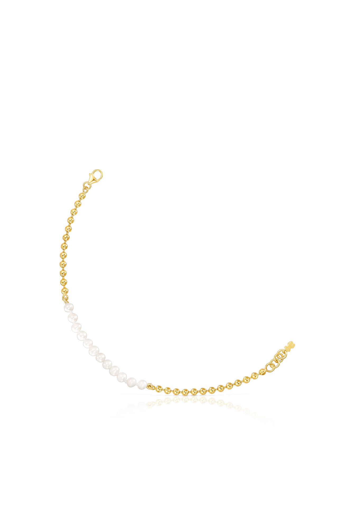 Pulseira em prata vermeil e pérola - Amarela