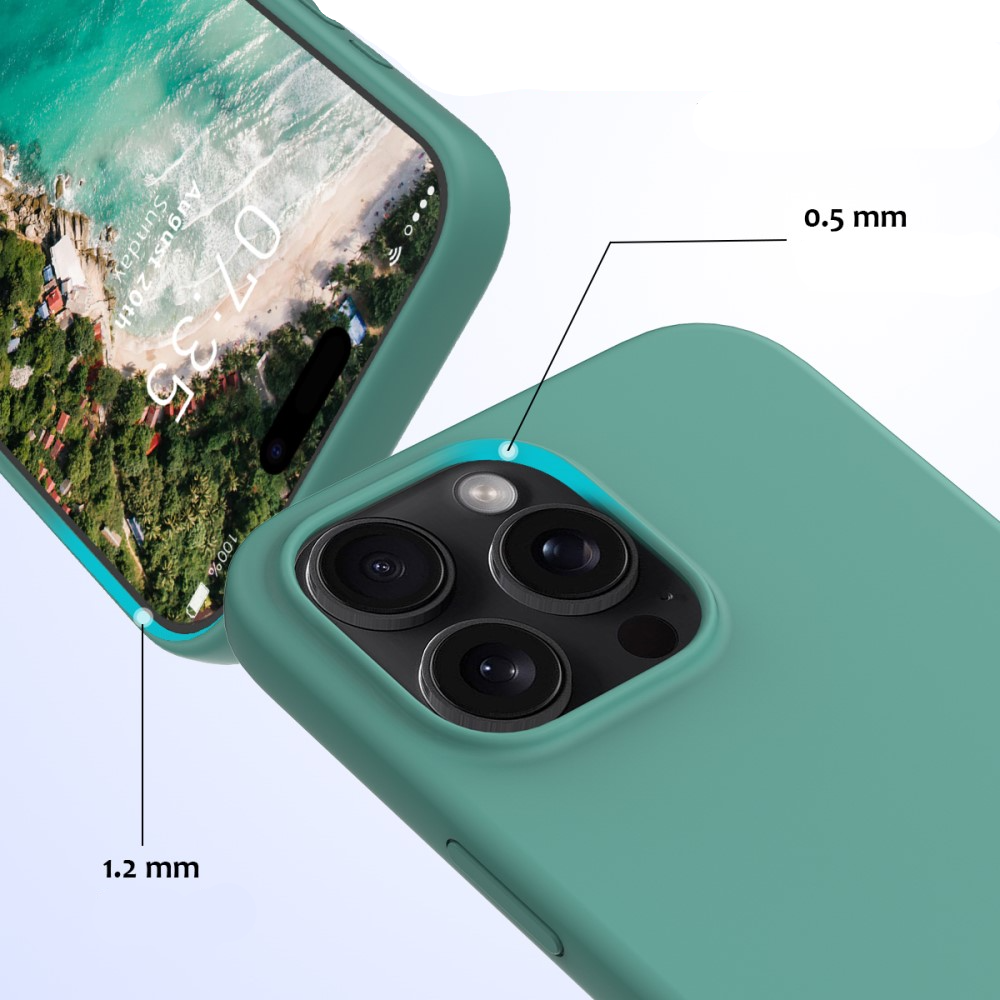 iPhone 16 Pro Max Silikon Case Hülle - Petrol
