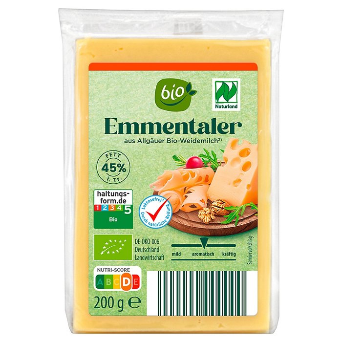 BIO Bio-Käsestücke 200 g, Emmentaler
