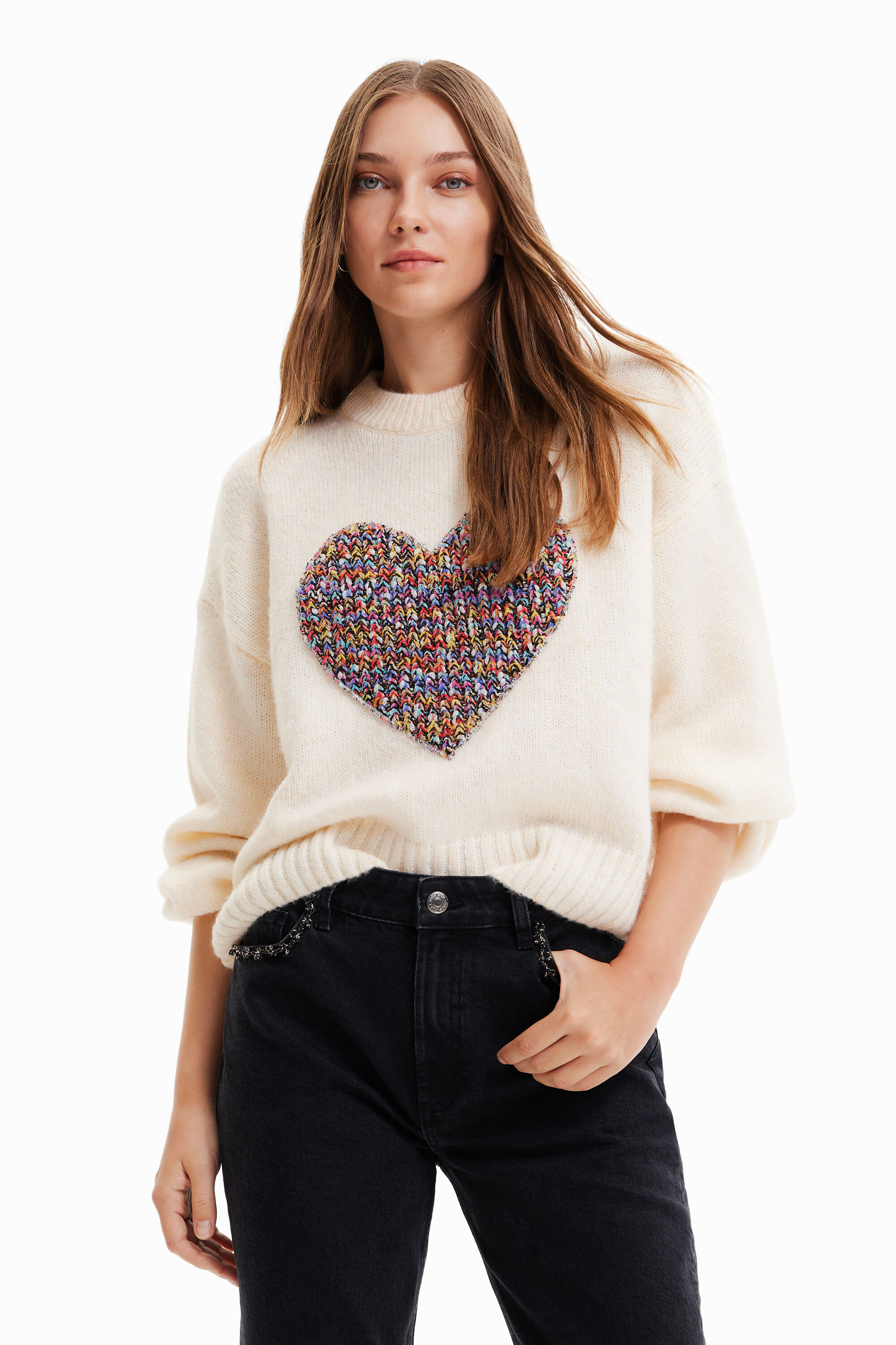 Pull oversize cœur