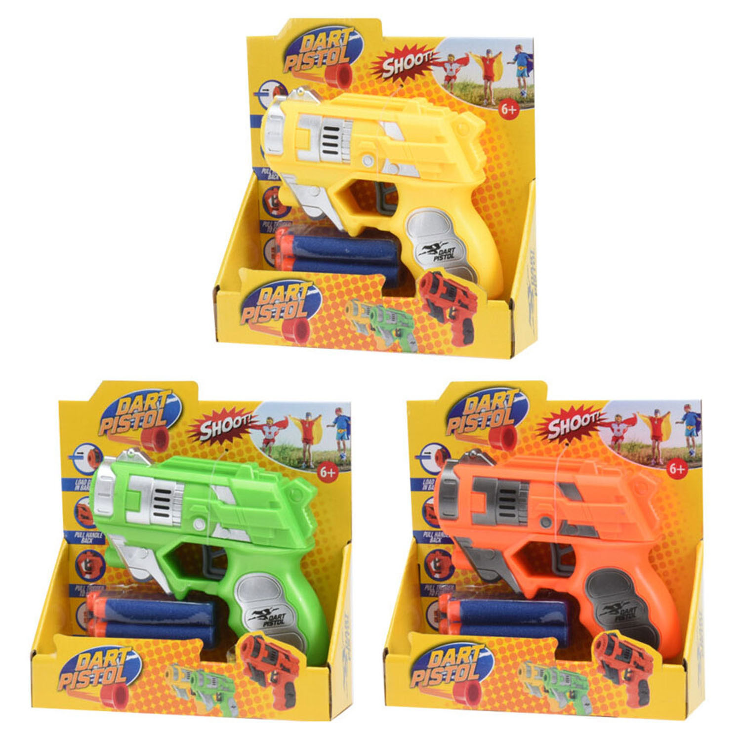 Dart Pistool met 4 Pijlen