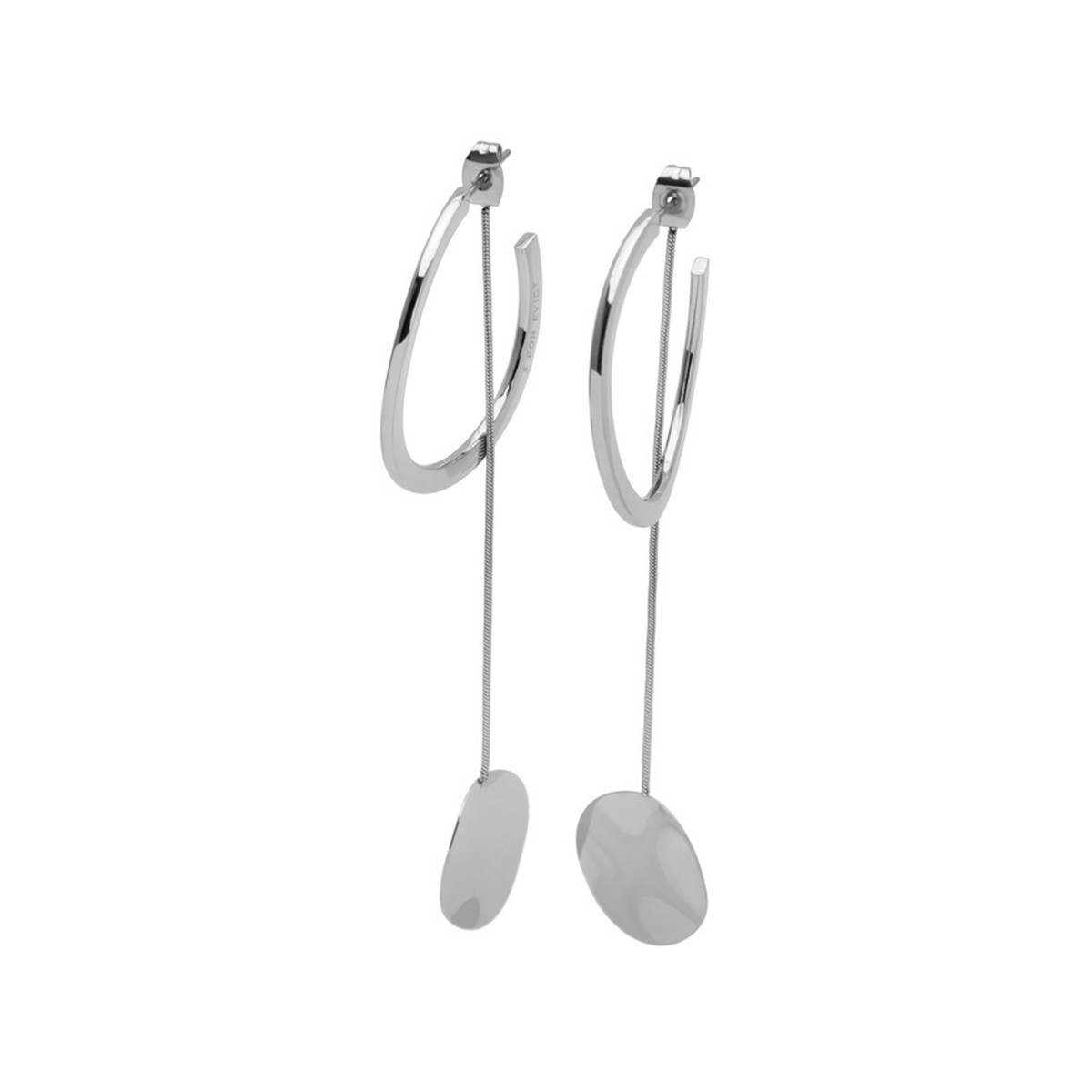 Boucles d'oreilles acier pendants
