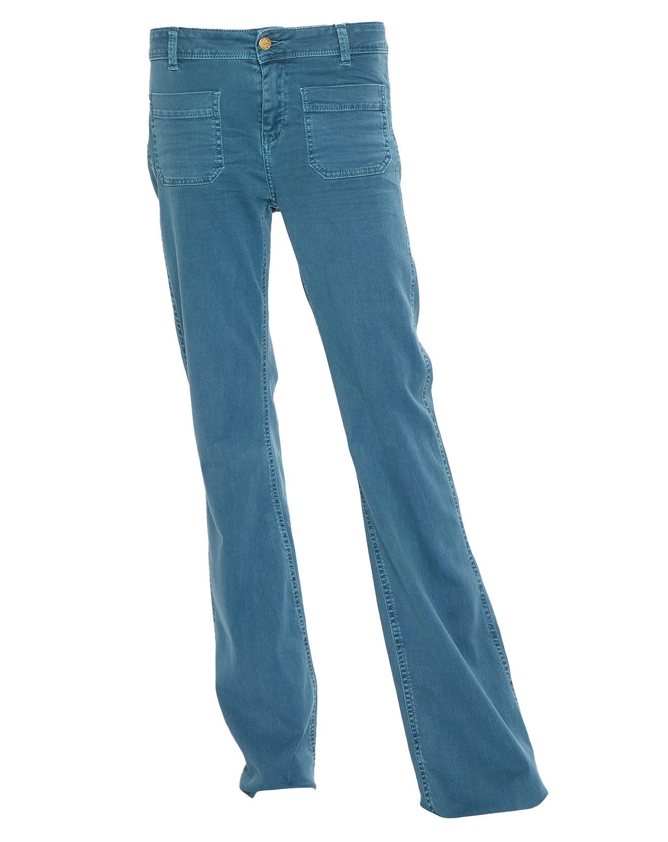 Acquaverde Jean bootcut Charlotte bleu canard
