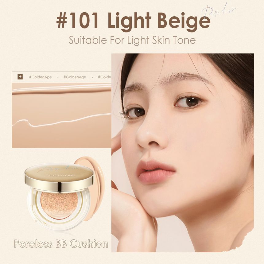 FOCALLURE - Poreless Matte Air Cushion Foundation - 4 kleuren