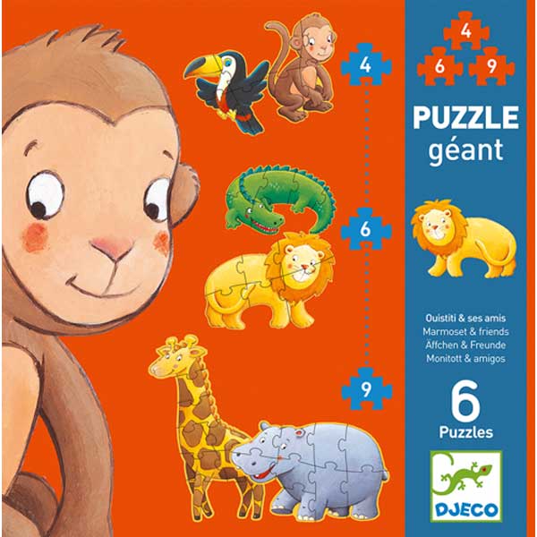 DjecoDjeco   Riesenpuzzle Marmoset und Freunde