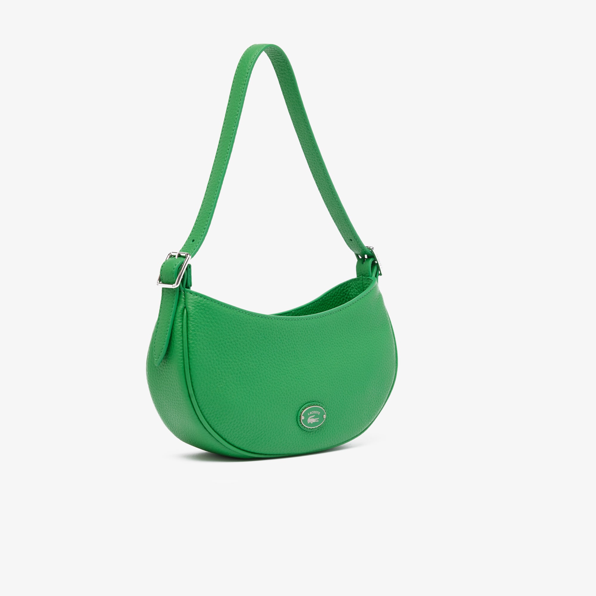 Sac demi-lune femme Lacoste en cuir grainé Sacs à bandoulière - Vert - Lacoste - Femme