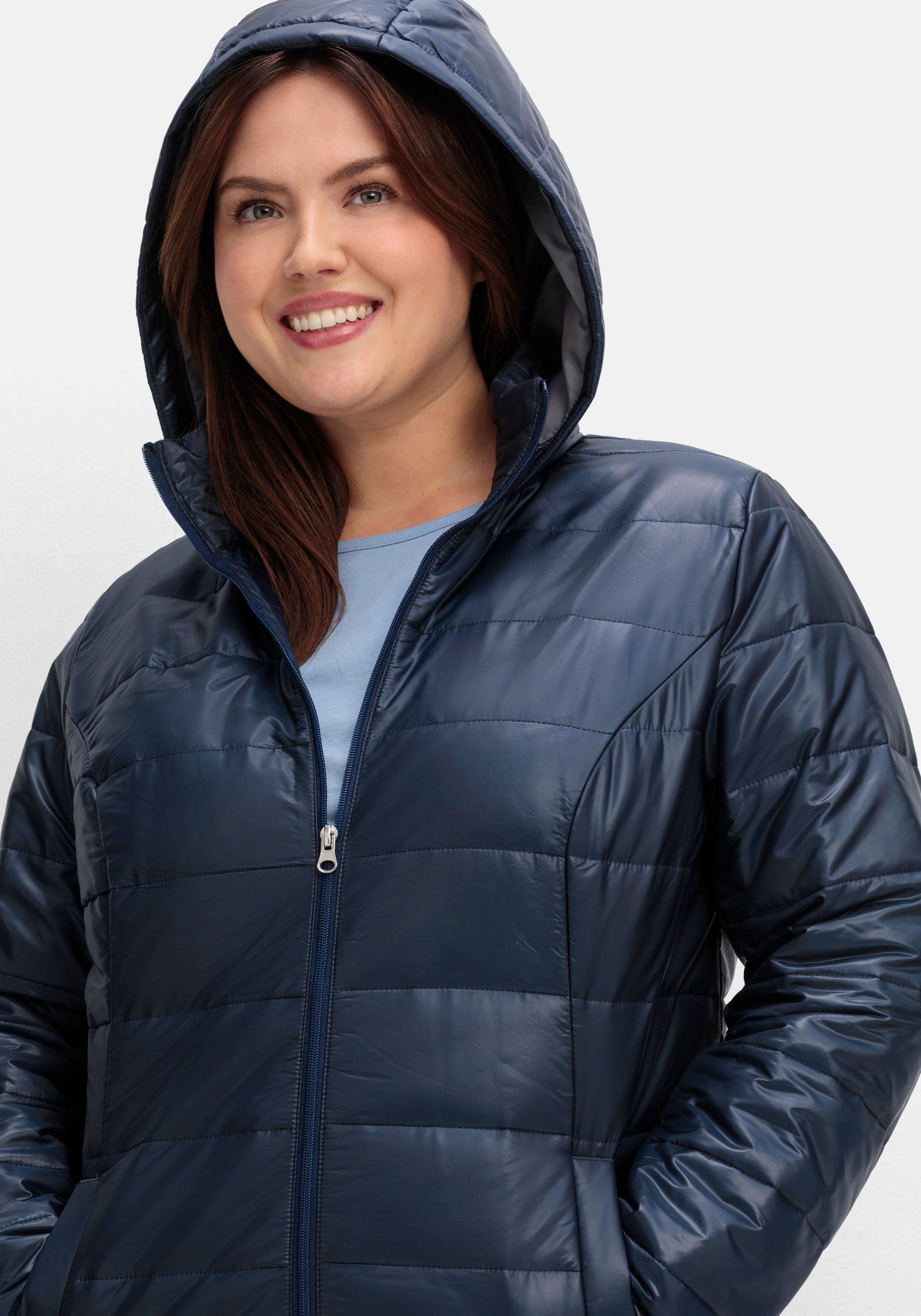 Leicht wattierte Steppjacke mit Kapuze