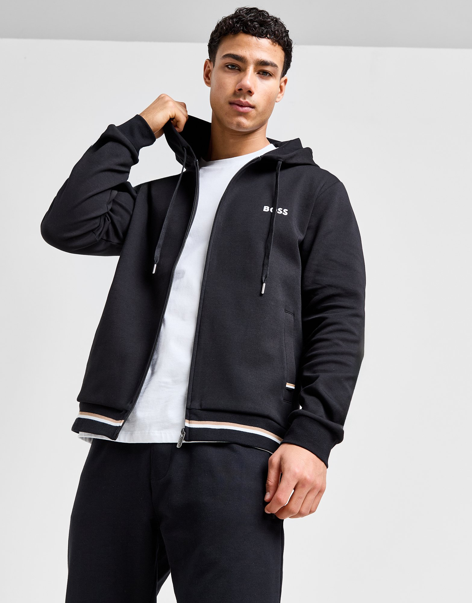 BOSS Sweat à Capuche Zippé Heritage Homme