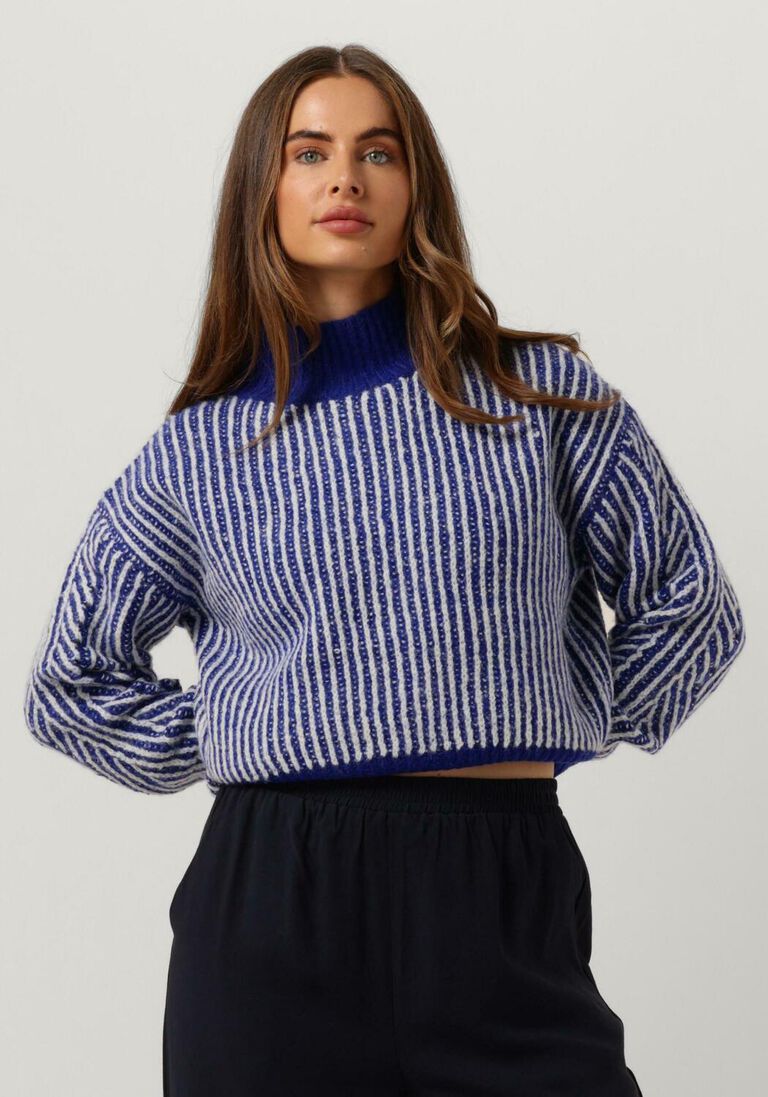 ANOTHER LABEL blauwe another label trui elis knitted pull