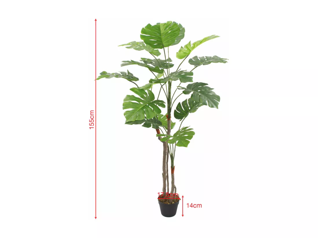 Plante artificielle Monstera Merah 155x50x50 PEVA Polyéthylène Vert Marron