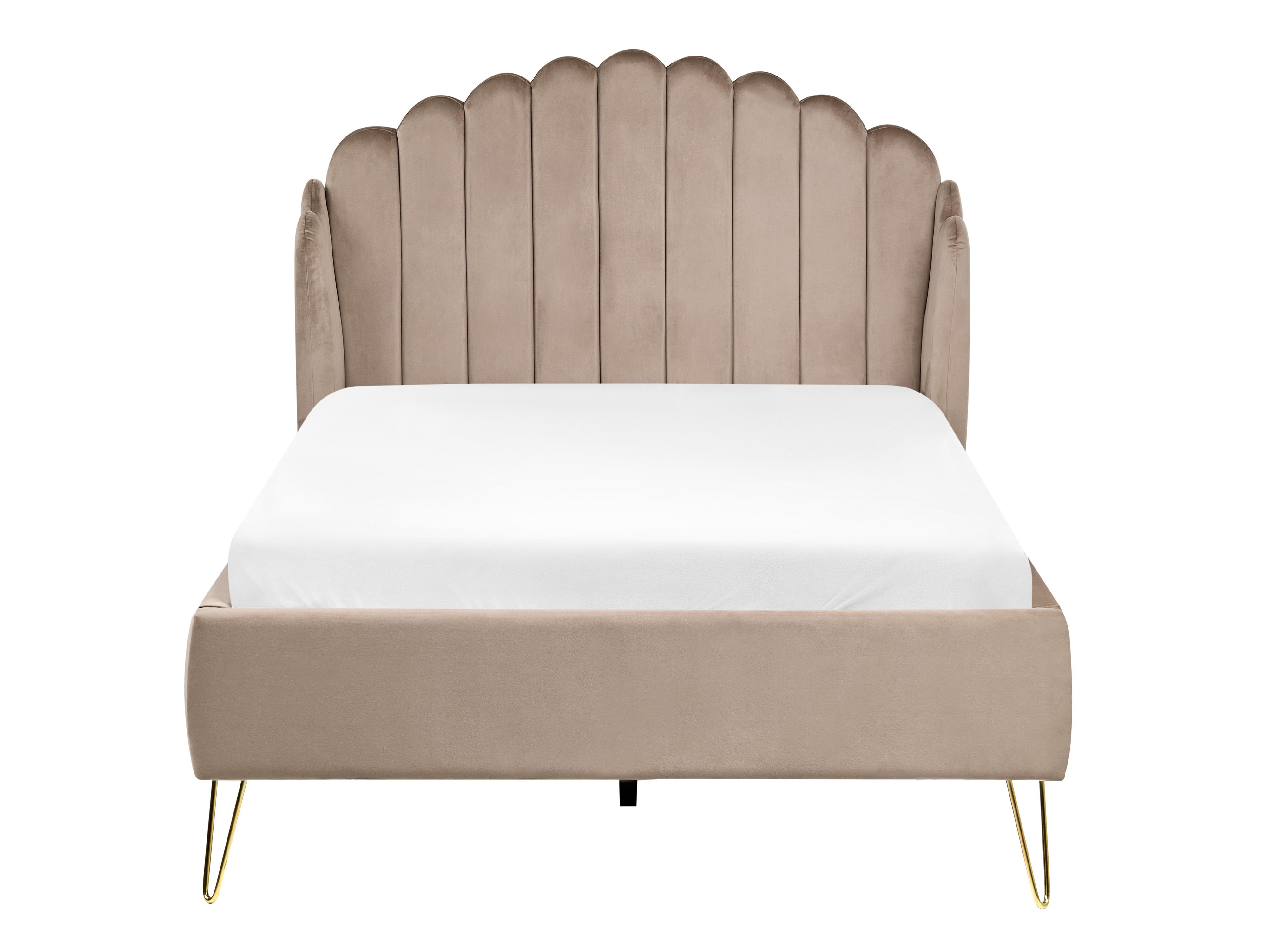 Bed Fluweel AMBILLOU 120 x 200 cm Taupe