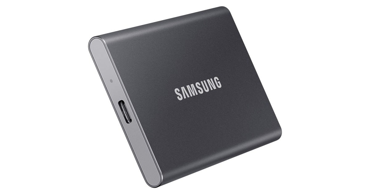 SAMSUNGPortable T7 4 TB externe SSD  (Grijs, MU-PC4T0T/WW, USB-C 3.2 (10 Gbit/s))