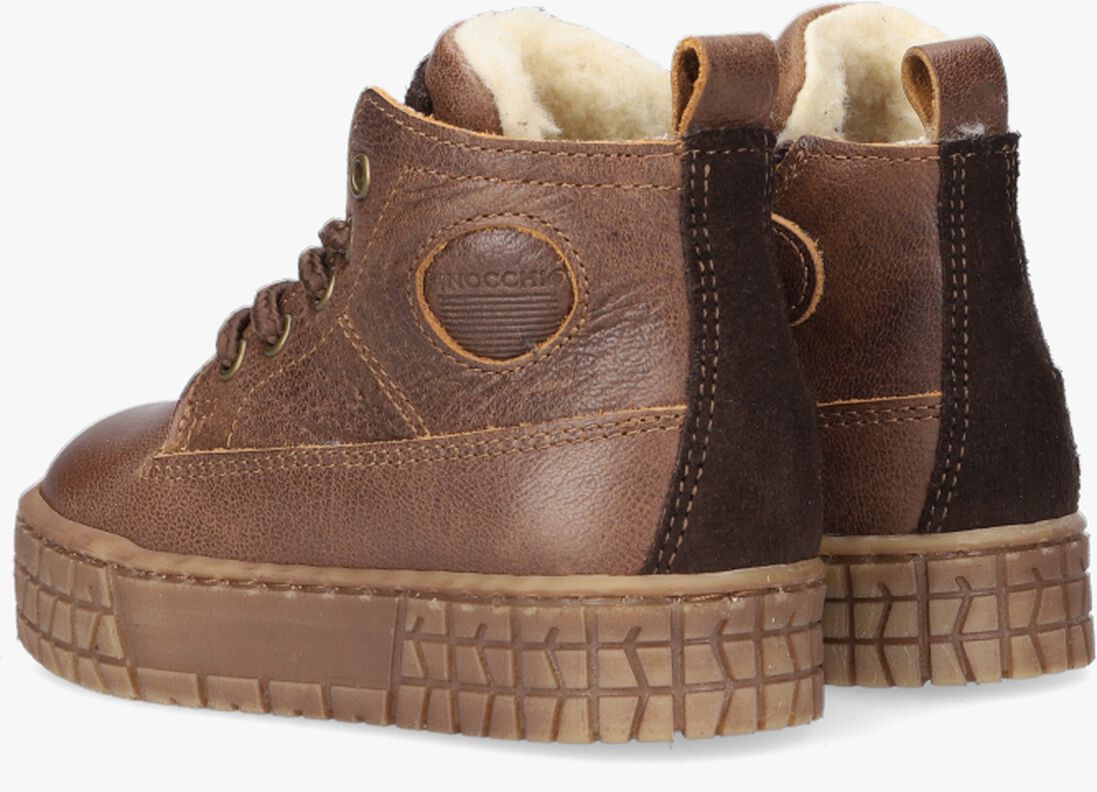 PINOCCHIO bruine pinocchio hoge sneaker p2461