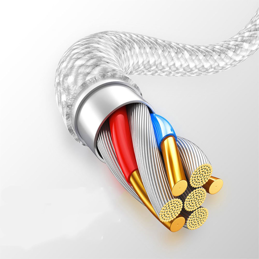 (2m) 20W Dynamic USB auf Lightning Nylon Ladekabel Fast Charging Datenkabel - Blau