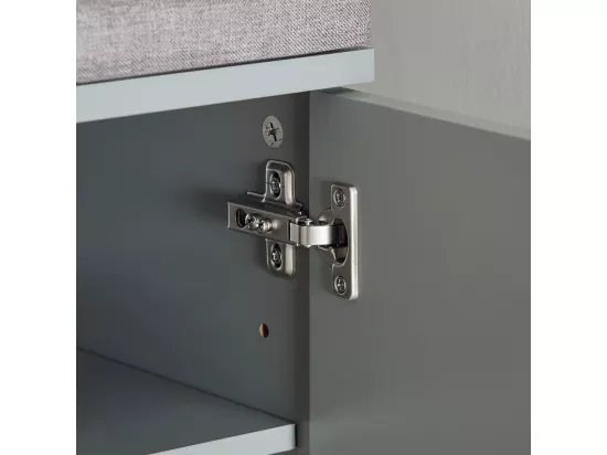 SoBuy Banc à Chaussures Banc de Rangement Meuble à Chaussures d'Entrée avec Siège Rembourré et 2 Portes, pour Couloir, Entrée, Chambre à Coucher – 90 x 34 x 47 cm, FSR117-HG