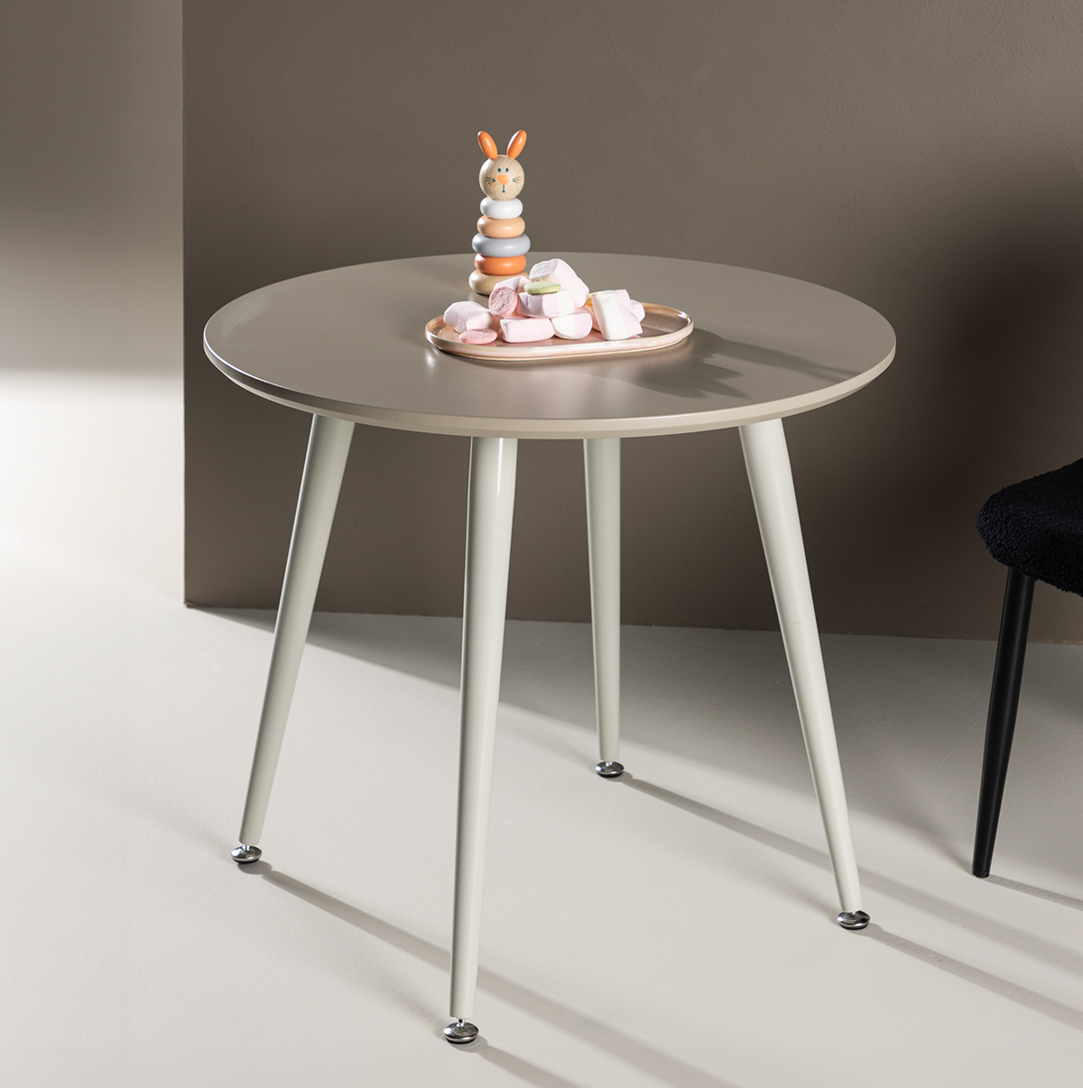 Kindertafel Bruno Wit - zwarte poten