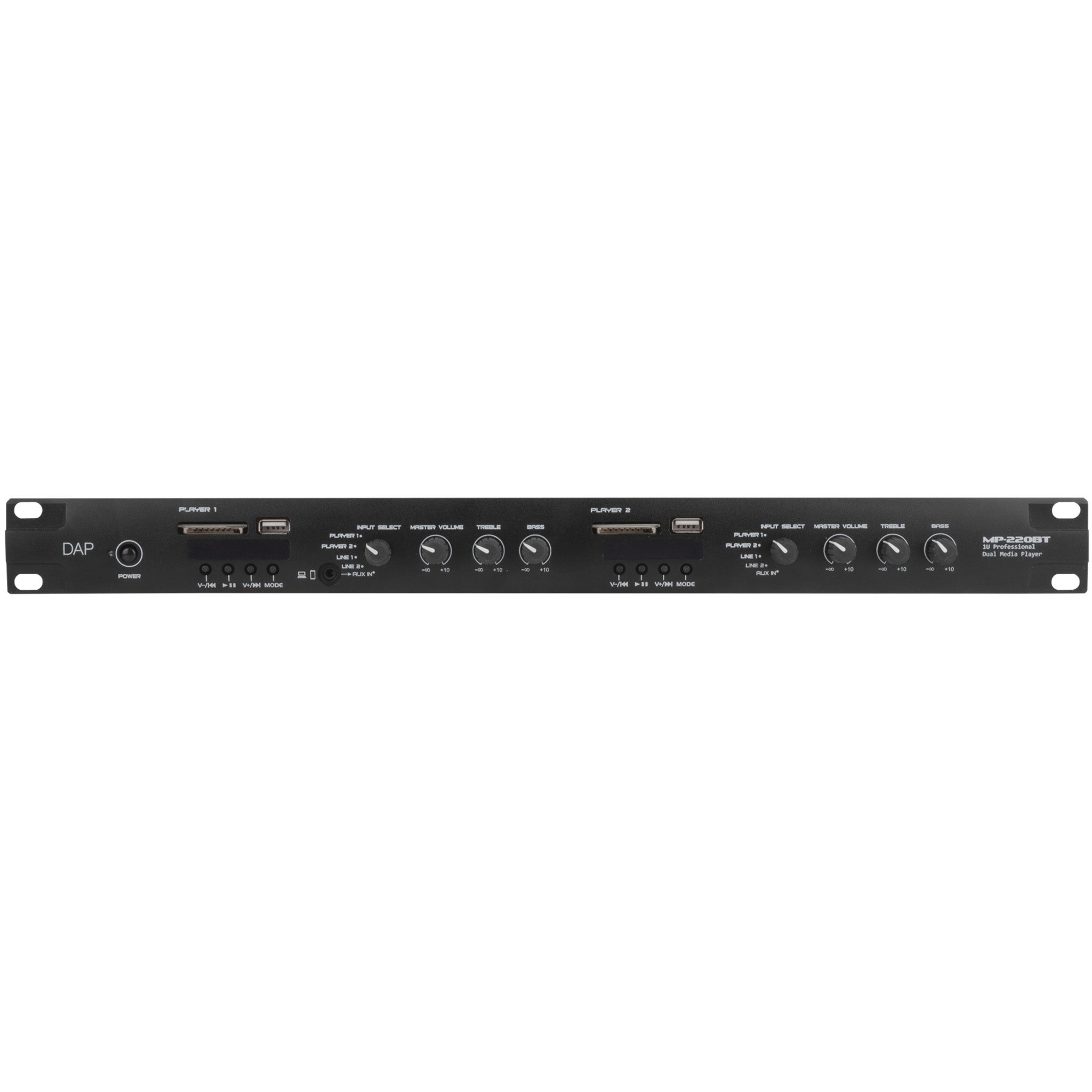DAP MP-220BT dubbele mediaspeler met bluetooth en omroep-mic interface