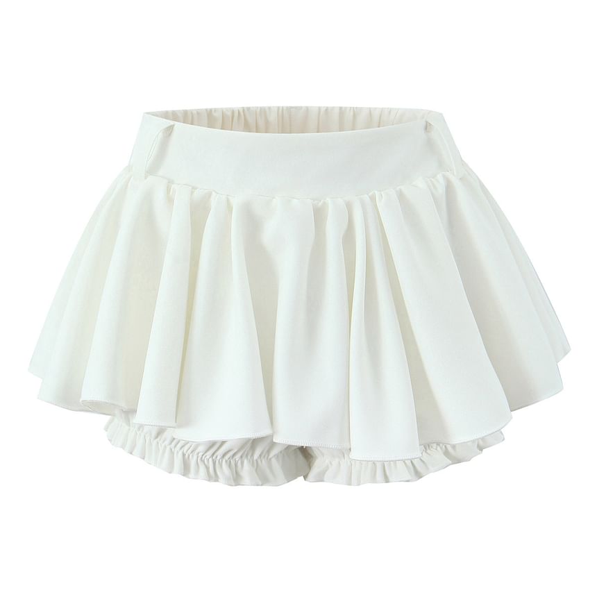 Asiris - Effen mini-tule rok met lage taille