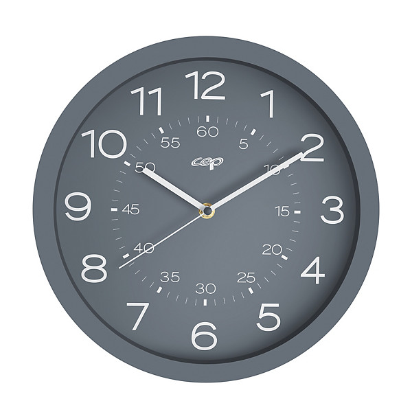 Horloge silencieuse CEP Mineral grise Ø 30 cm