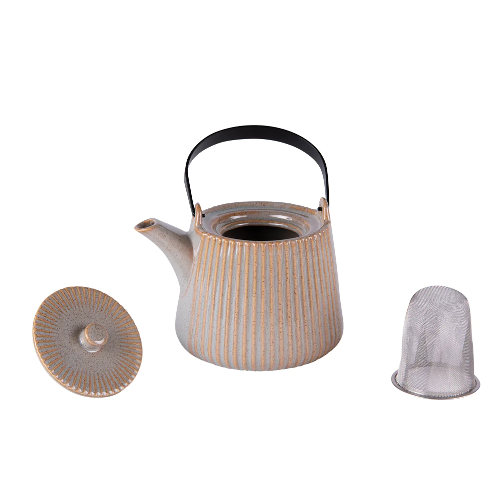 Théière Tiao 1L beige avec filtre Table passion