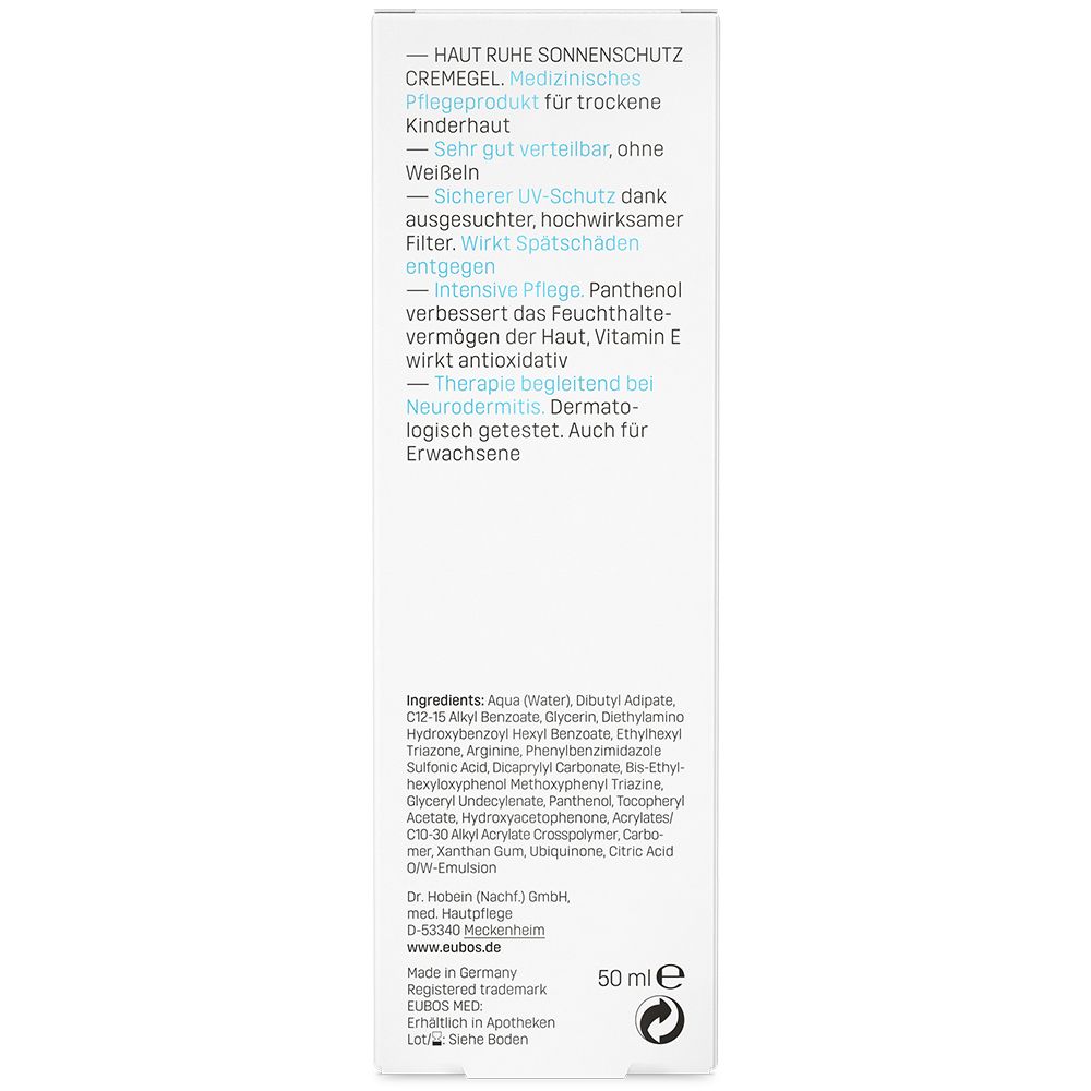 EUBOS® trockene Kinderhaut CremeGel LSF 30 + UVA