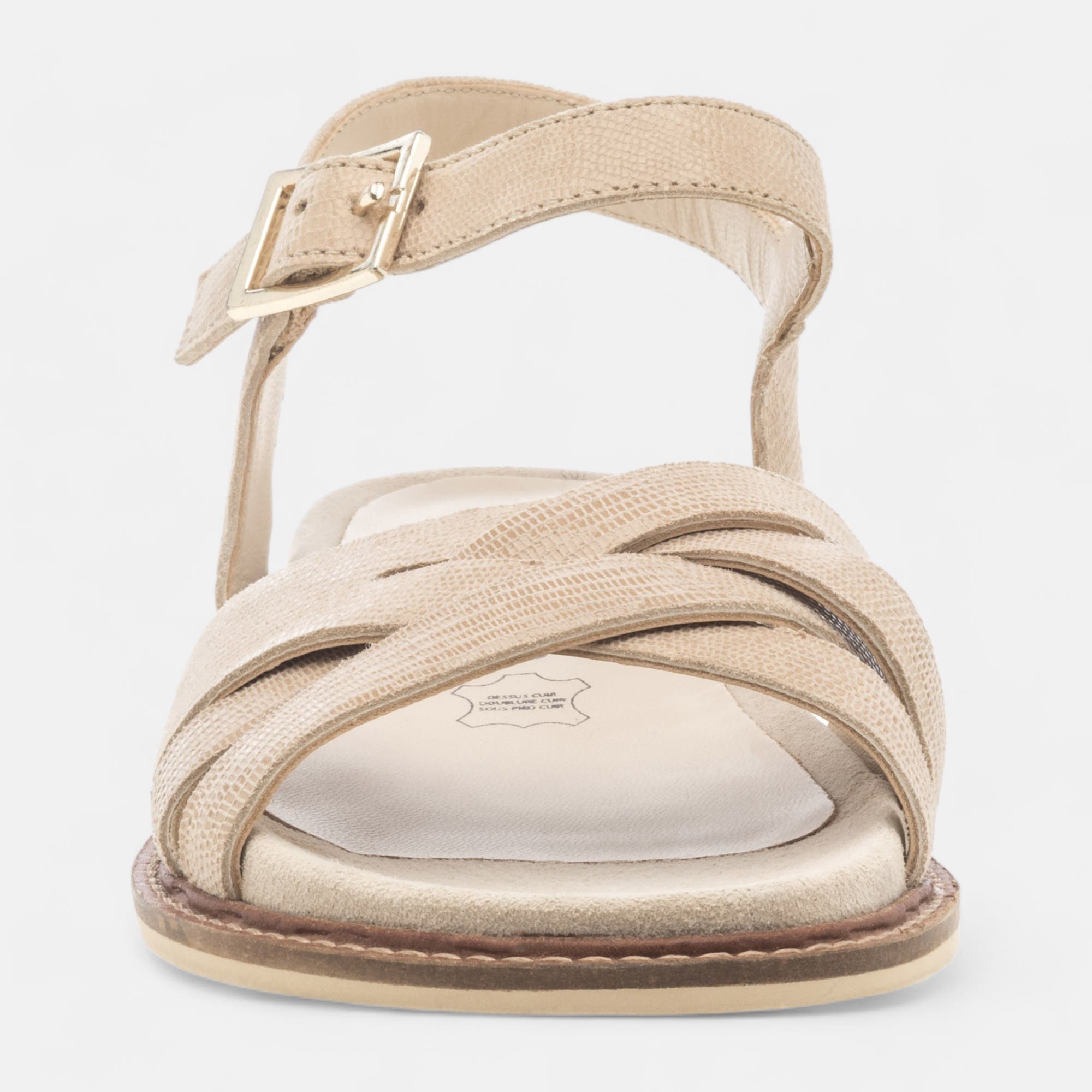 Sandales Femme en cuir or