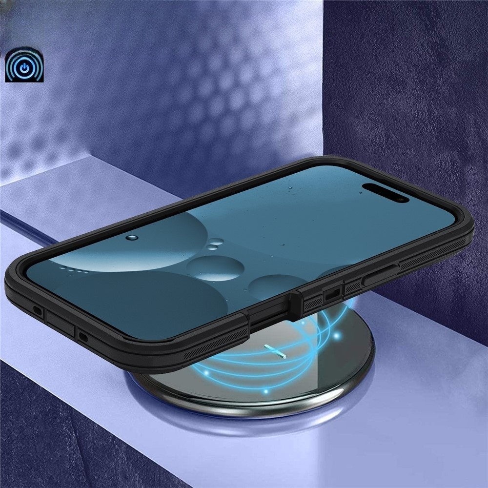 iPhone Air Outdoor Hybrid Schutz Hülle Defender   Gürtel Clip Holster - Schwarz