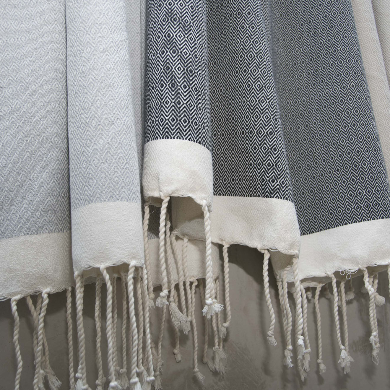 Febronie Fouta Nid d'Abeille Hamptons beige - 100x200 cm