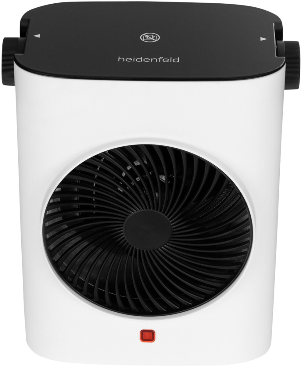 Heidenfeld Heizlüfter HL100, 1000-2000 Watt, Thermostat, Überhitzungsschutz, 25 m², PTC-Elemente