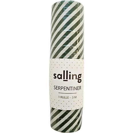 Serpentiner 3 meter - Grønne striber
