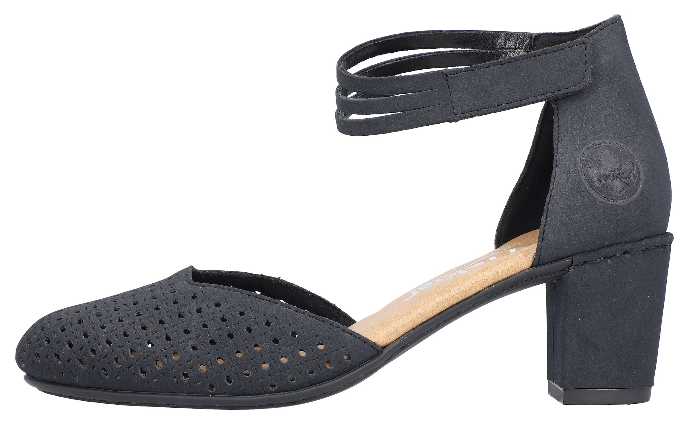 Rieker Spangenpumps  , Abendschuh, Festtagsschuh, Trichterabsatz, mit Klettverschluss