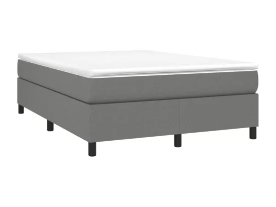 Sommier à lattes de lit Gris foncé 140x190 cm Tissu