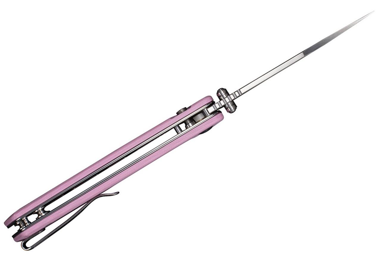 Sencut Skelfin S25007-3 Satin 9Cr18MoV, Powder Pink G10, zakmes