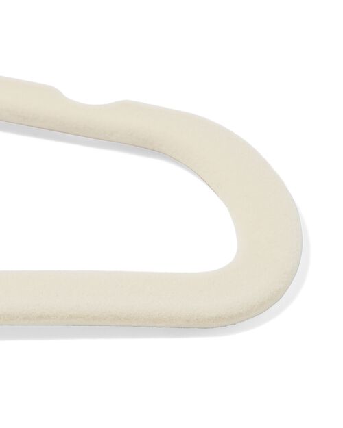 6 petits cintres en velours blanc