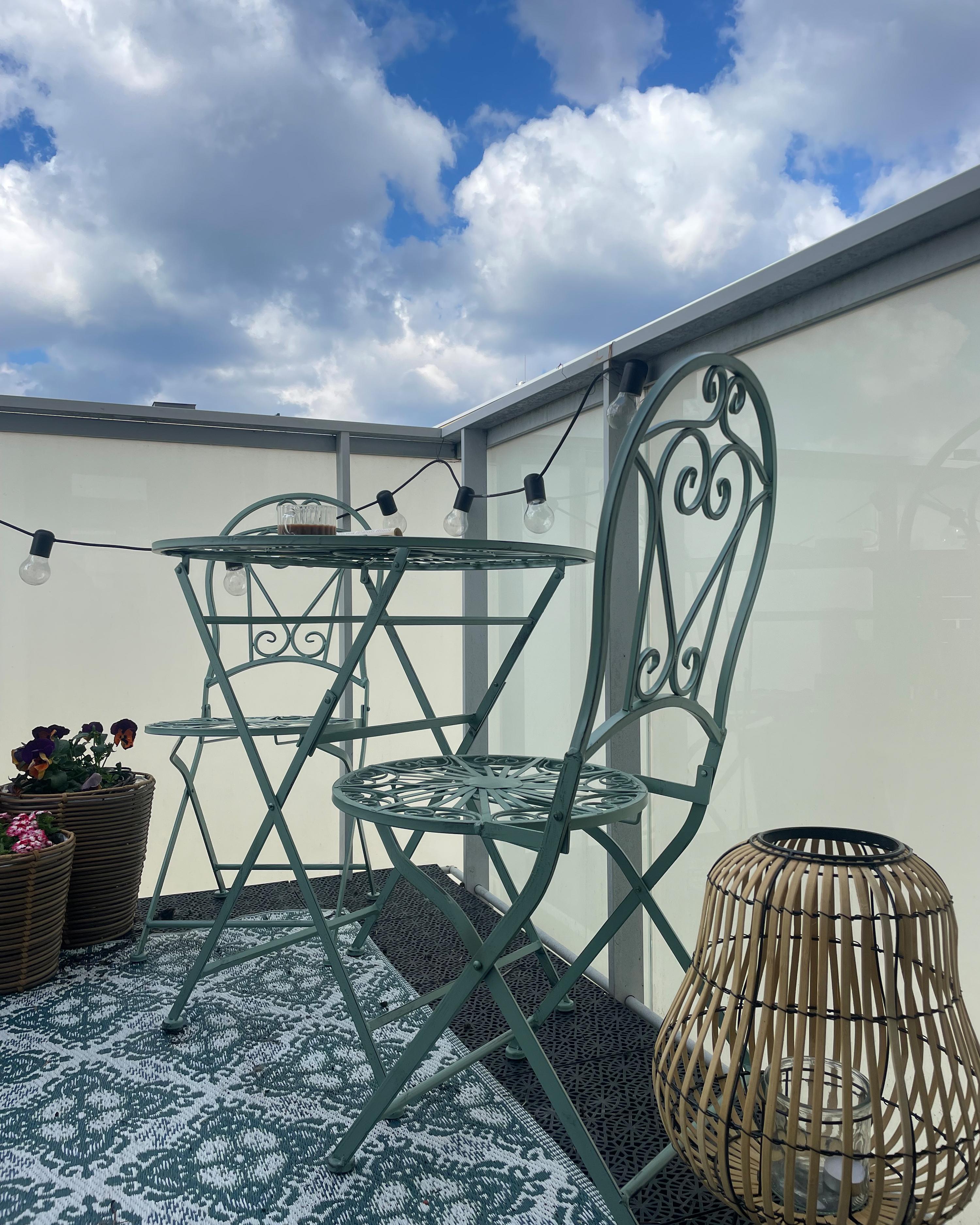 Bistroset inklapbaar TRENTO Metaal Lichtgroen