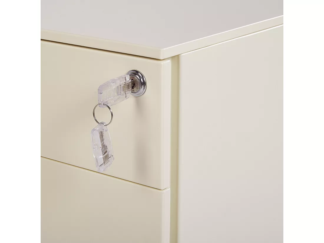 Meuble de rangement CAMI Métal Beige clair
